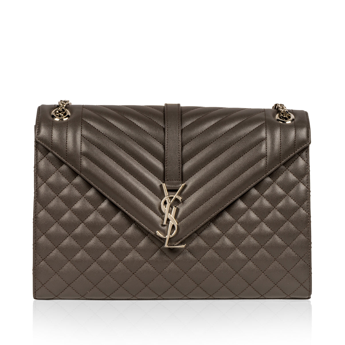 YSL Saint Laurent Cassandre Cross Stitching Crossbody Bag Quilted