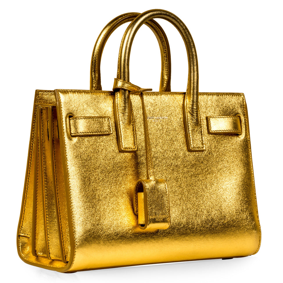 YSL Saint Laurent Nano Sac De Jour Crossbody Bag De Jour Gold