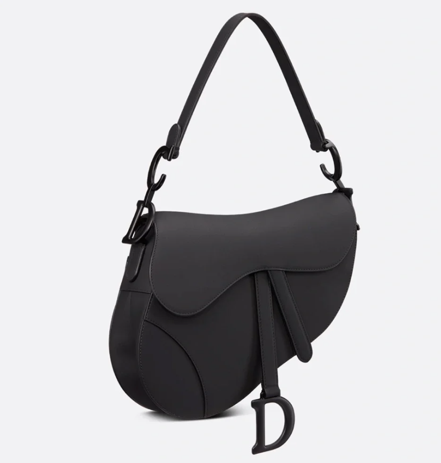 Dior Saddle Shoulder Bag Leather Black