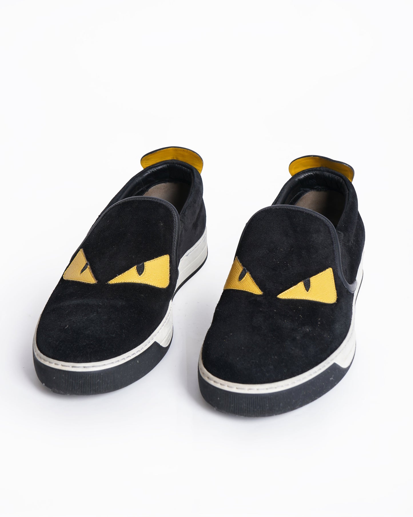 Fendi Shoe monster eye and s Leather Suede Shoes