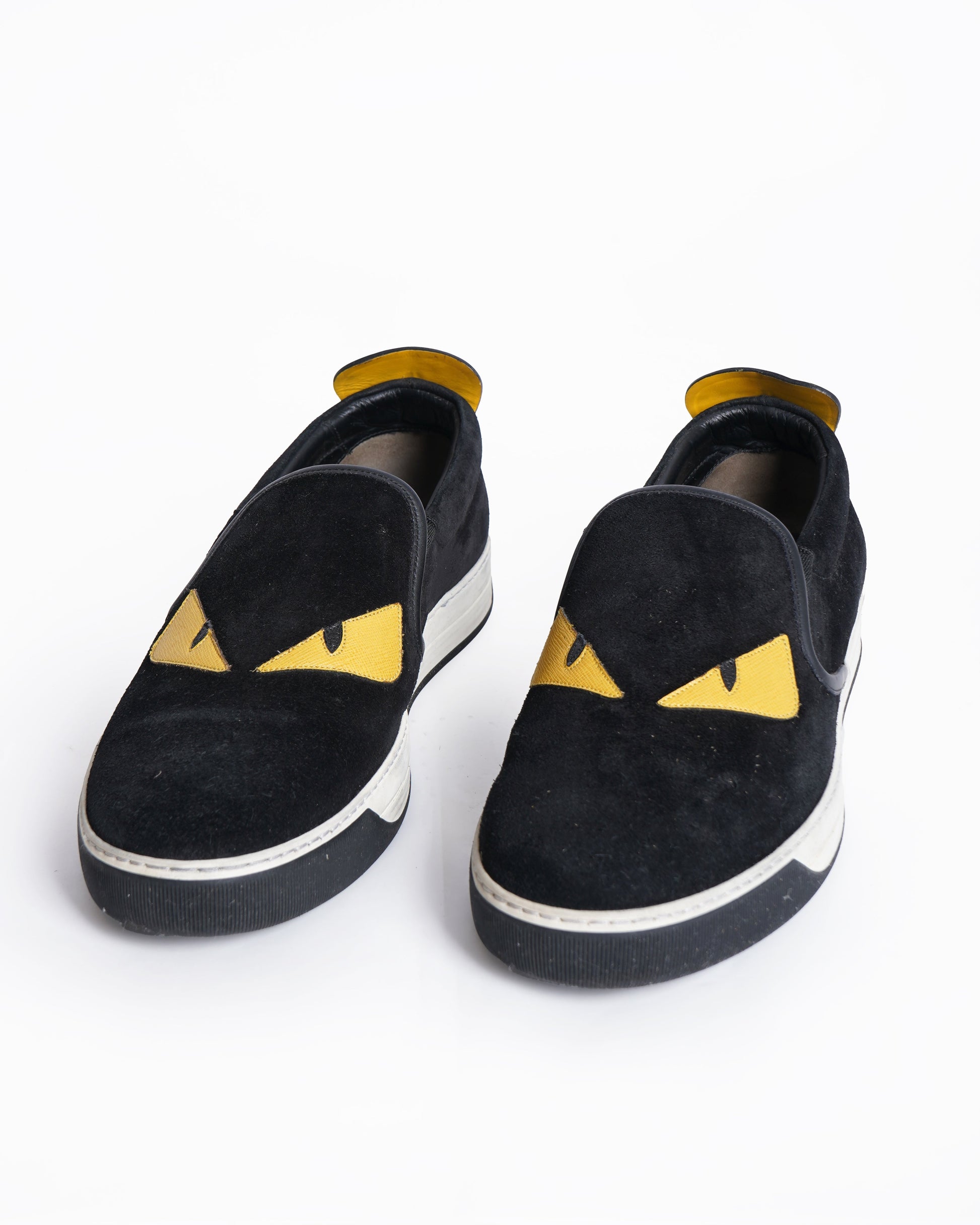 Fendi Shoe monster eye and s Leather Suede Shoes