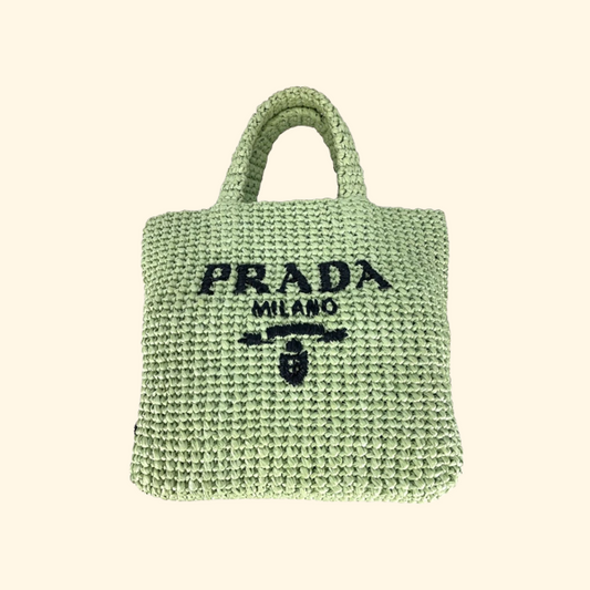 Prada Tote Raffia Mini Tote Bag