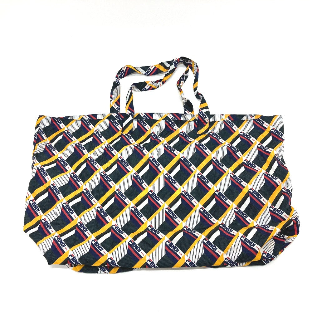 Fendi Tote Bag Fira Fira Eco Bag Shoulder Bag Leather Nylon White