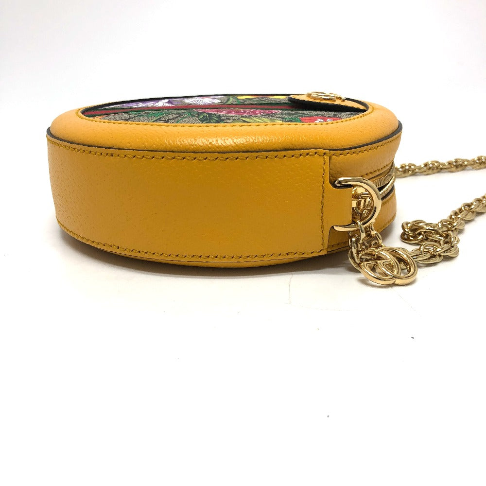 Gucci GG Supreme yellow GG flora Canvas Shoulder Bag