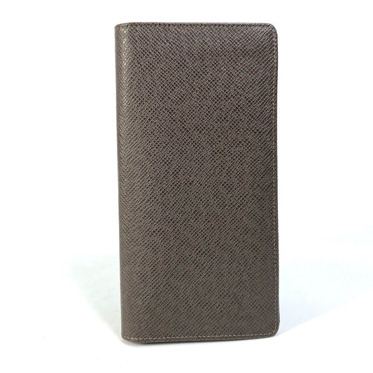 Louis Vuitton Long Purse M32578 Taiga Leather Brown Wallet Case