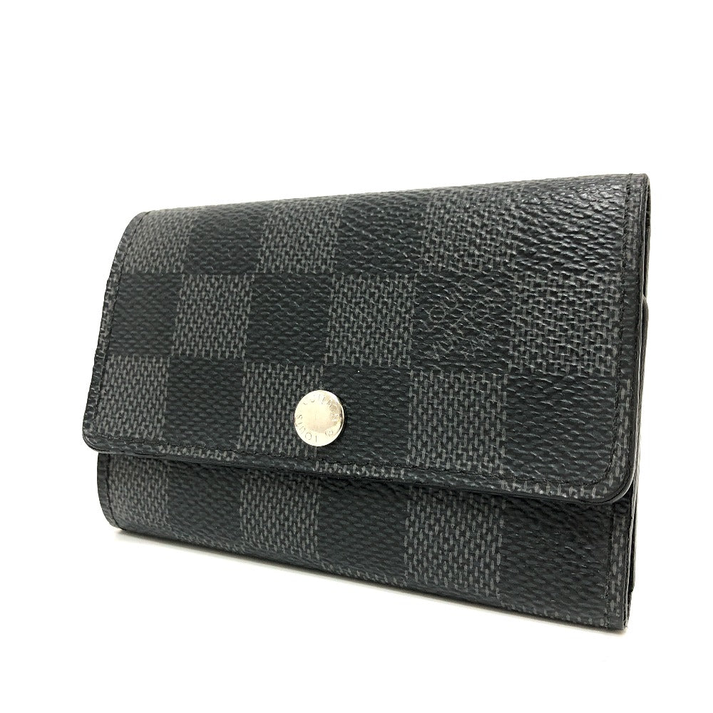 Louis Vuitton Key holder N62662 Damier Canvas Black Key Chain T 16
