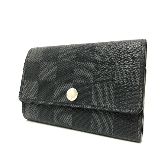 Louis Vuitton Key holder N62662 Damier Canvas Black Key Chain T 16