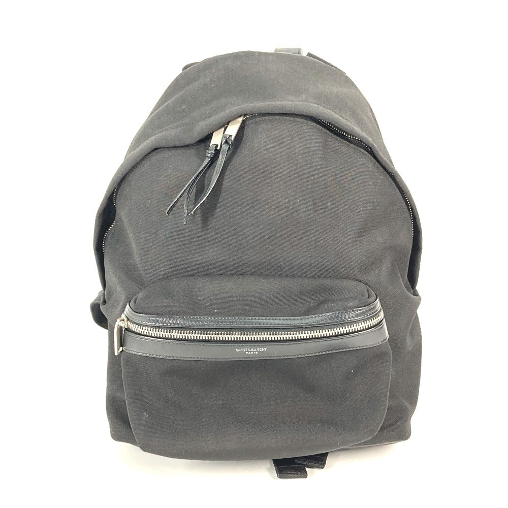 Saint Paris Backpack Bag Logo Mens Leather Canvas