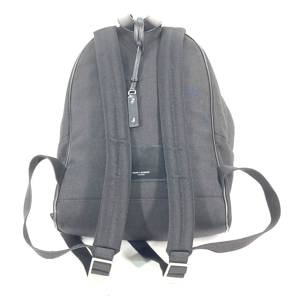 Saint Paris Backpack Bag Logo Mens Leather Canvas