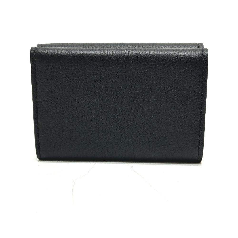 Louis Vuitton Trifold M63921 Taurillon Clemence Noir Mini Wallet Case