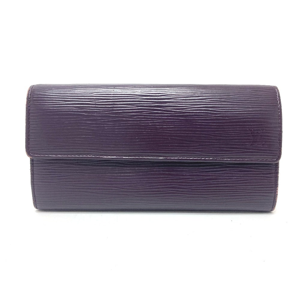 Louis Vuitton Long Purse M6374K Epi purple Leather Wallet Case