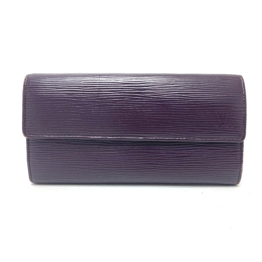 Louis Vuitton Long Purse M6374K Epi purple Leather Wallet Case