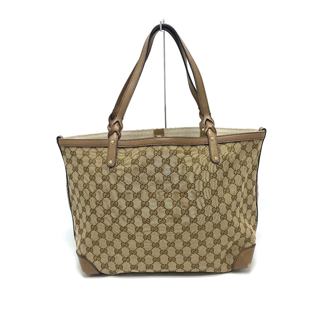 Gucci GG x Brand GG Canvas Beige Tote Bag
