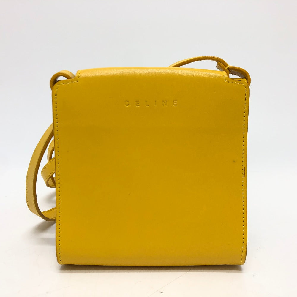 Shoulder Bag Yellow Flour Leather Canvas