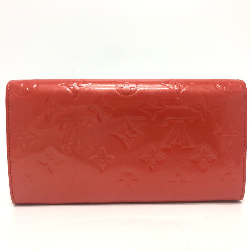 Louis Vuitton Long Purse M93634 Vernis Portefeuille Monogram Orange Wallet Case