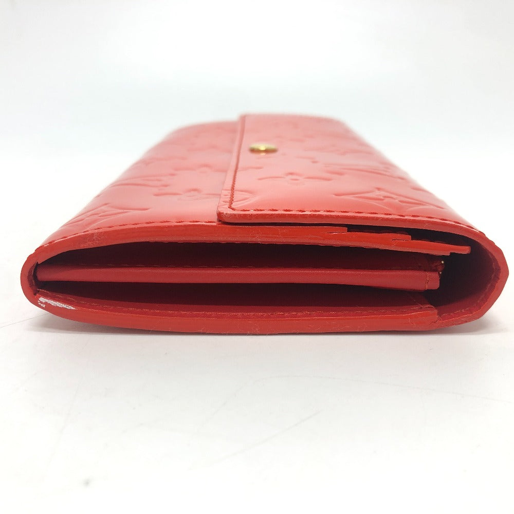 Louis Vuitton Long Purse M93634 Vernis Portefeuille Monogram Orange Wallet Case