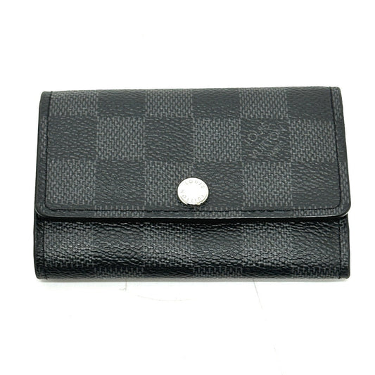 Louis Vuitton Key holder N62662 Damier Canvas Black Key Chain T 14