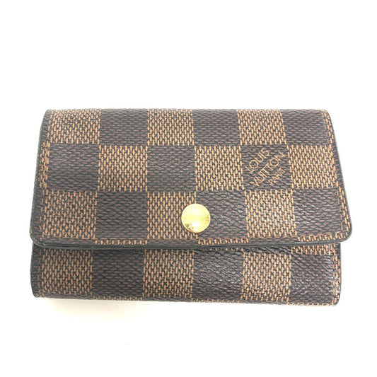 Louis Vuitton Key holder N62630 Damier Canvas Brown Key Chain T 6