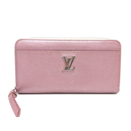Louis Vuitton Long Purse M69812 Zippy Rock Leather Pink Wallet Case