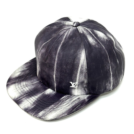Louis Vuitton x Newsboy tie Diquill 1.0 Leather White Gray Hat