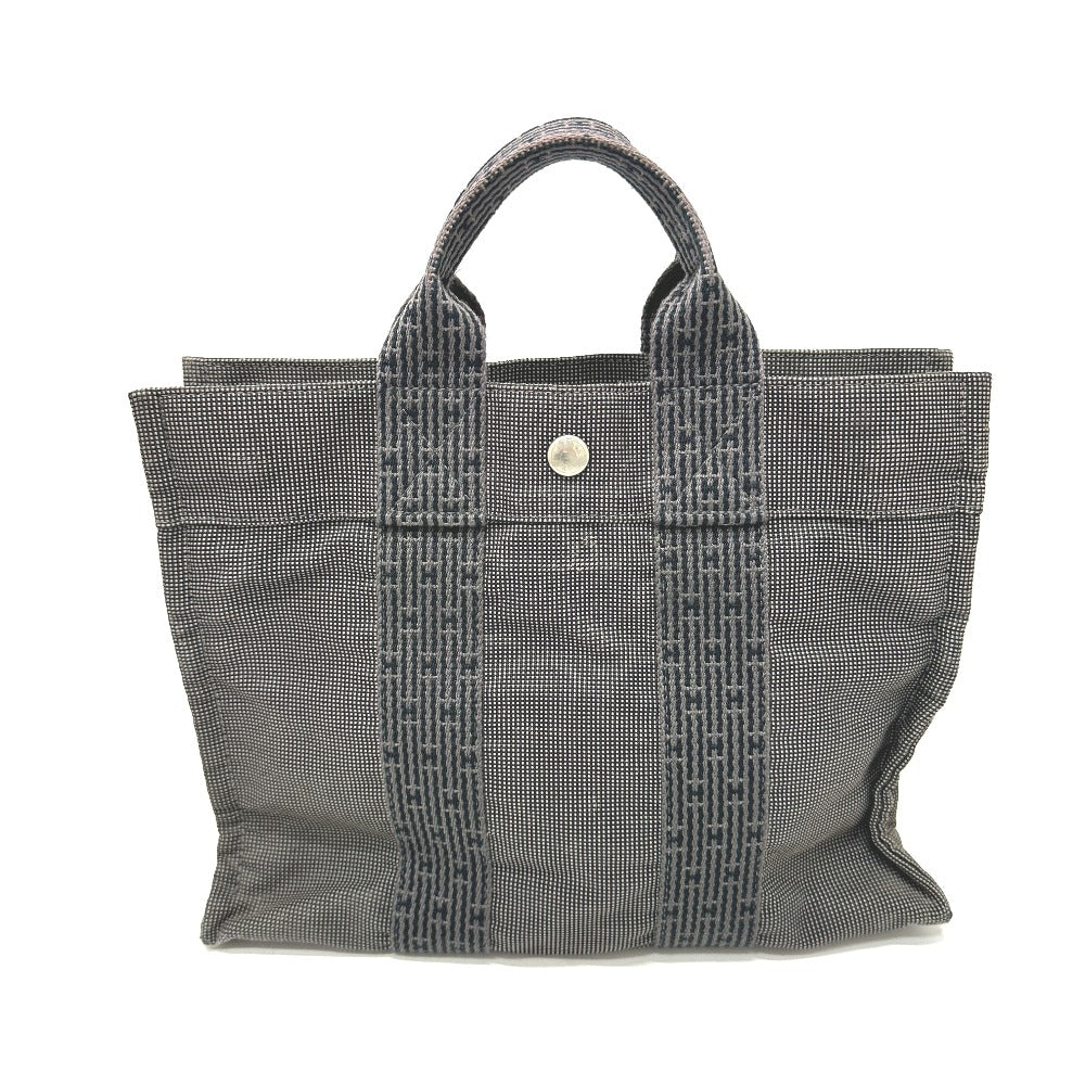 Hermes Handbag Her Line Tote Pm Women Canvas Gray Tote Bag