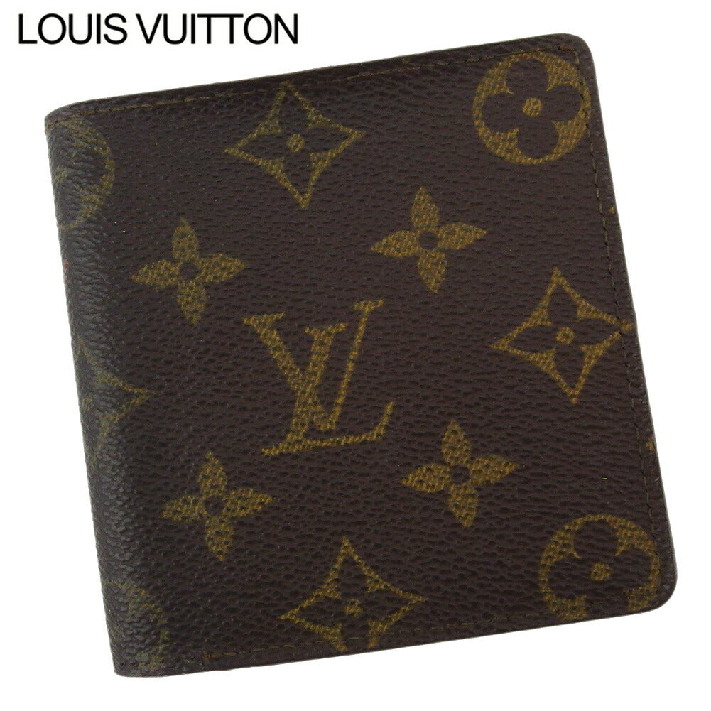 Louis Vuitton Bill Compartment M60905 Porte Billets Brown Beige Blue Handbag