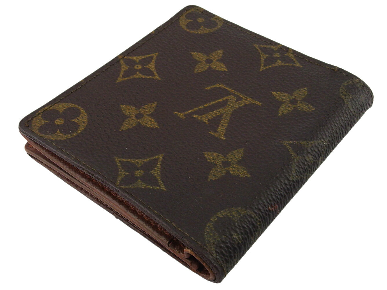 Louis Vuitton Bill Compartment M60905 Porte Billets Brown Beige Blue Handbag