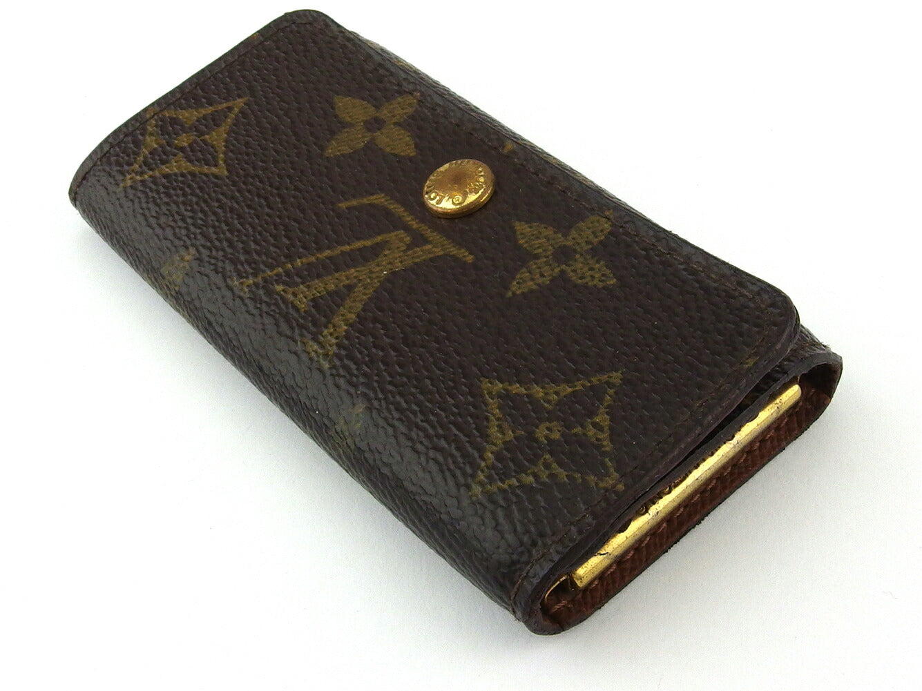 Louis Vuitton Key holder M62631 Multicles4 Brown Beige Gold Key Chain T19083