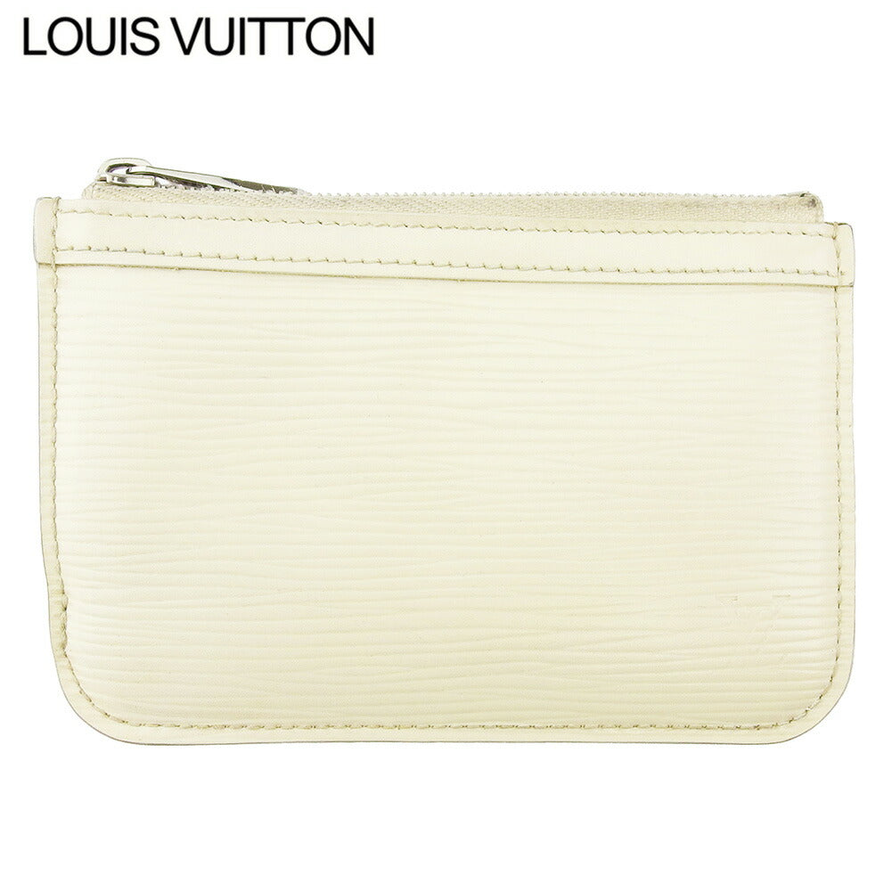 Louis Vuitton Coin M6660J Epi Pochette Crewe Leather White Clutch Bag