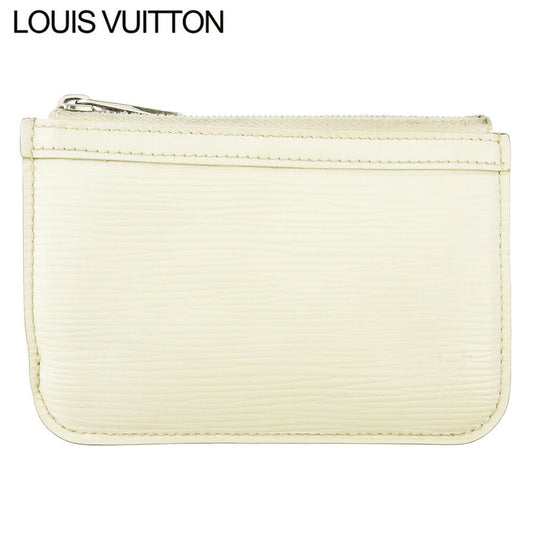 Louis Vuitton Coin M6660J Epi Pochette Crewe Leather White Clutch Bag