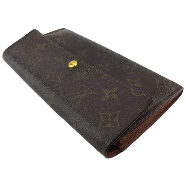 Louis Vuitton Long Purse M61725 Pochette Porto Brown Beige Gold Wallet Case T19245