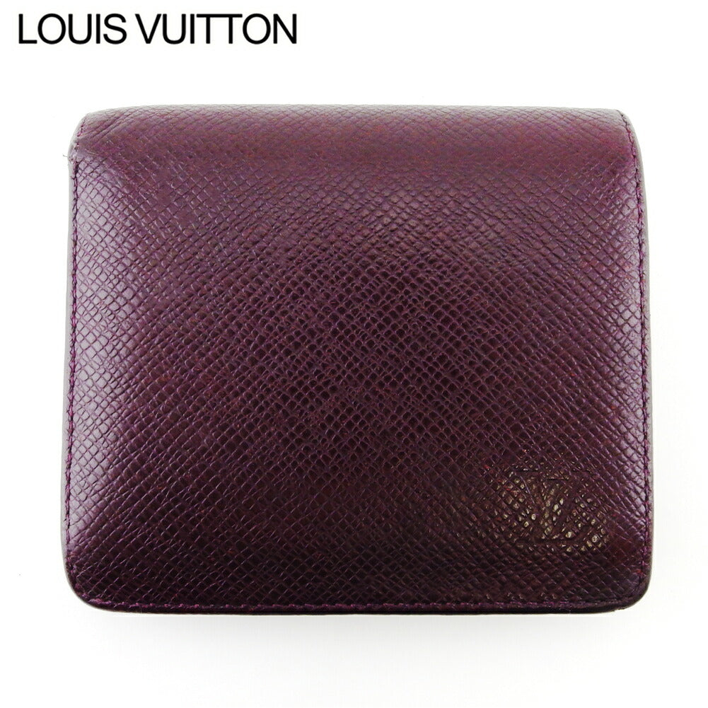Louis Vuitton Bifold M30456 Purple Porte Billets3Cartes Brown Wallet Case