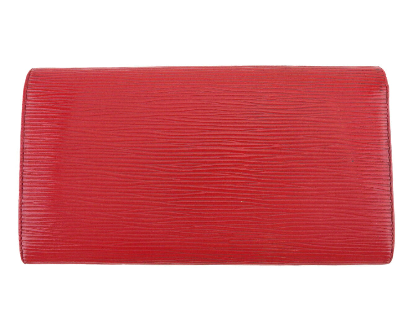Louis Vuitton Long Purse M63577 Pochette Porto Red Gold Wallet Case