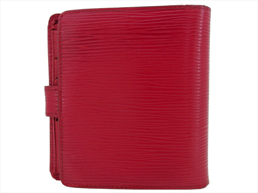 Louis Vuitton Bifold M63557 Porte Billets Compact Red Wallet Case