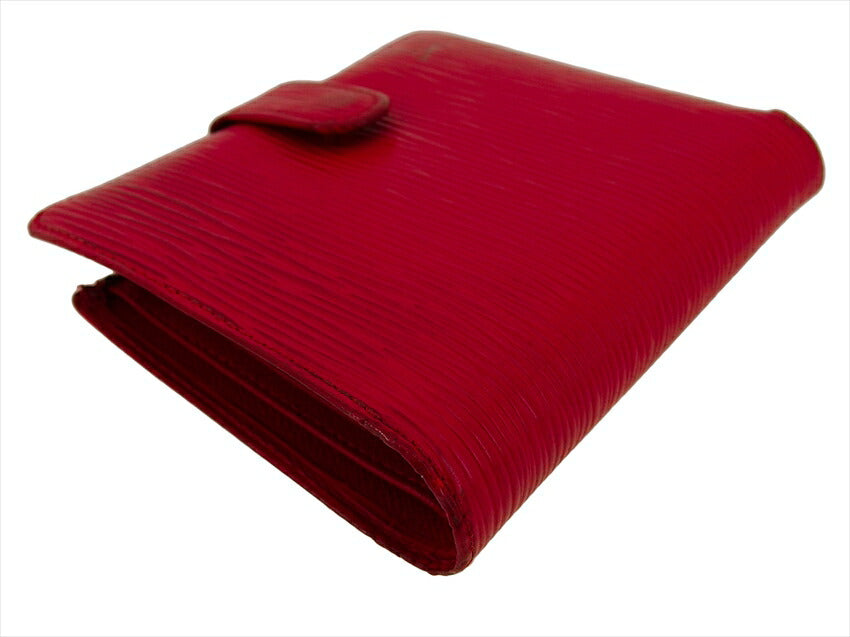 Louis Vuitton Bifold M63557 Porte Billets Compact Red Wallet Case