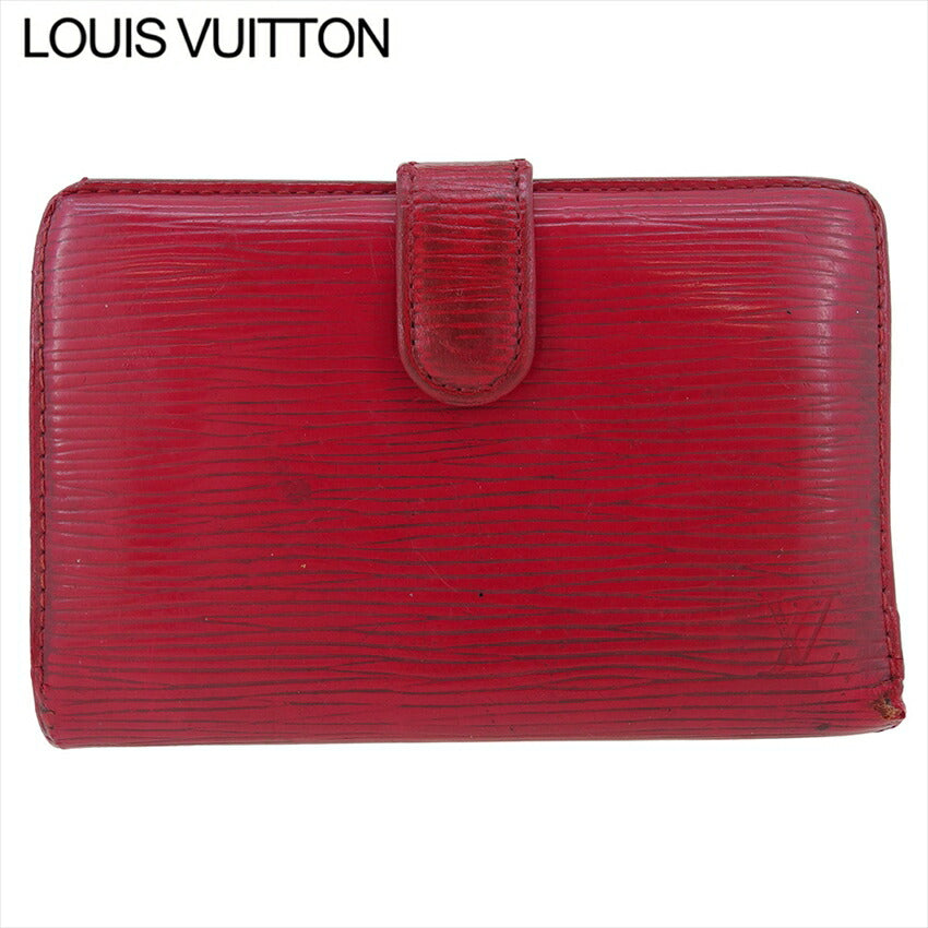 Louis Vuitton Bifold M63247 Portonevie Vienova Red Gold Wallet Case