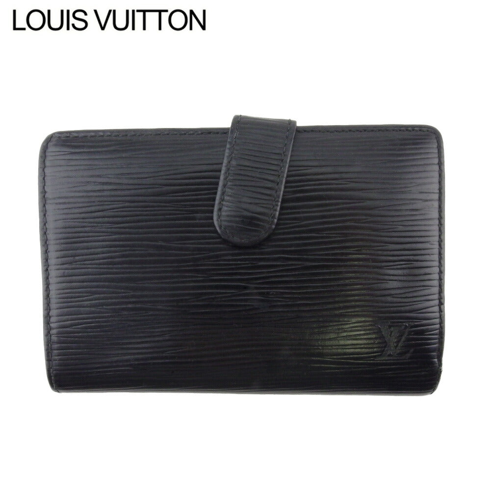 Louis Vuitton Bifold M63242 Portonevie Vienova Black Gold Wallet Case