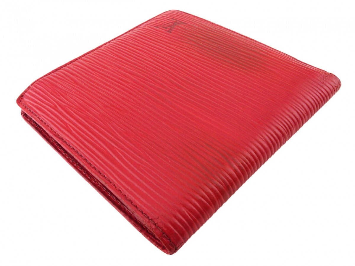 Louis Vuitton Bifold M63547 Porte Billets Cartes Red Wallet Case