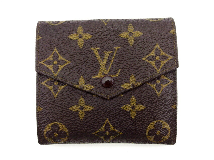 Louis Vuitton Bifold M61660 Portonebi old Brown Beige Wallet Case T20998