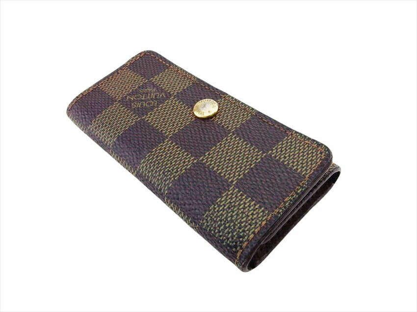 Louis Vuitton Key holder N62631 Multicles4 Brown Beige Gold Key Chain T21299