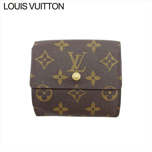 Louis Vuitton Bifold M61652 Porte Monnaie Billets Brown Beige Gold Wallet Case T21303