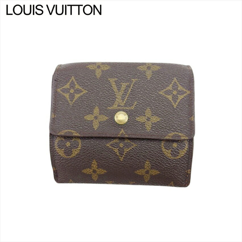 Louis Vuitton Bifold M61652 Porte Monnaie Billets Brown Beige Gold Wallet Case T21306