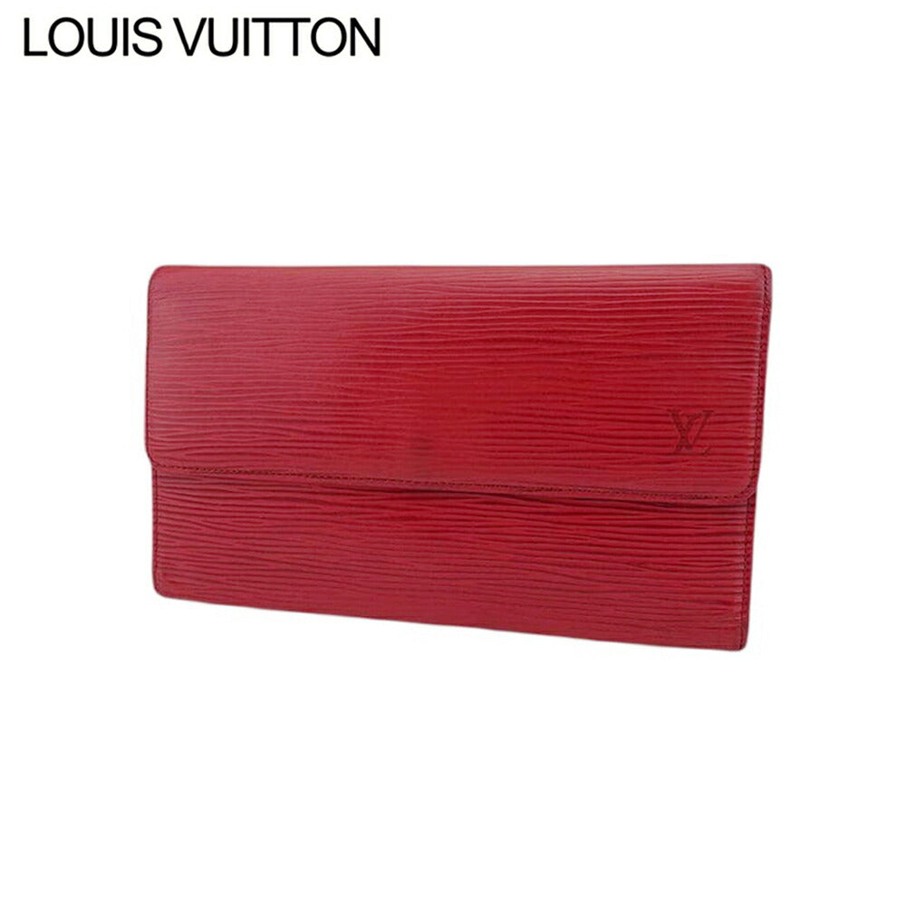 Louis Vuitton Long Purse M63387 Porte Tresor Red Wallet Case