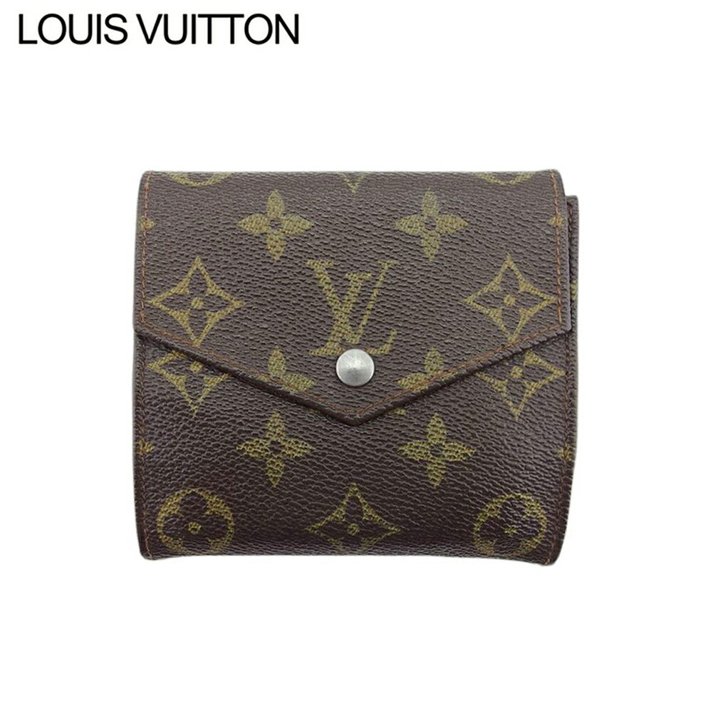 Louis Vuitton Bifold M61660 Portonebi old Brown Beige Gold Wallet Case T21475
