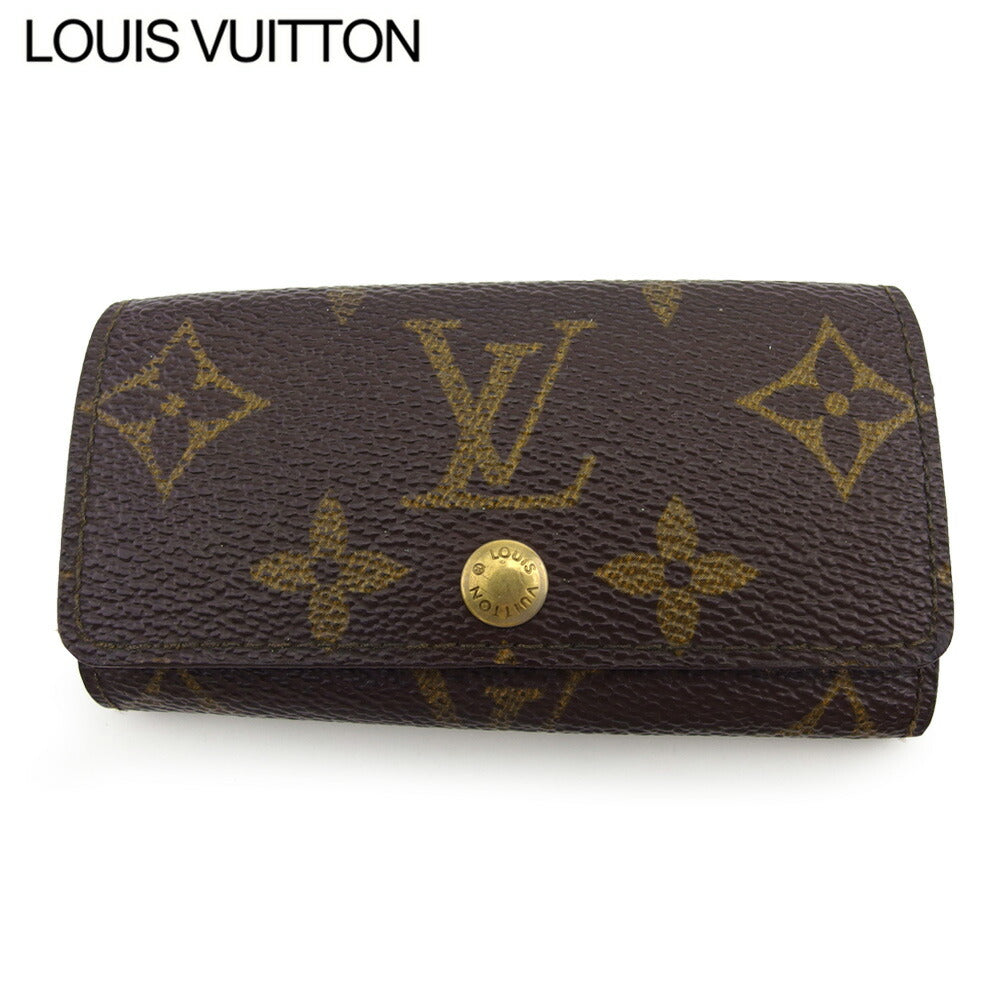 Louis Vuitton Key holder M62631 Multicles4 Brown Beige Gold Key Chain T21619