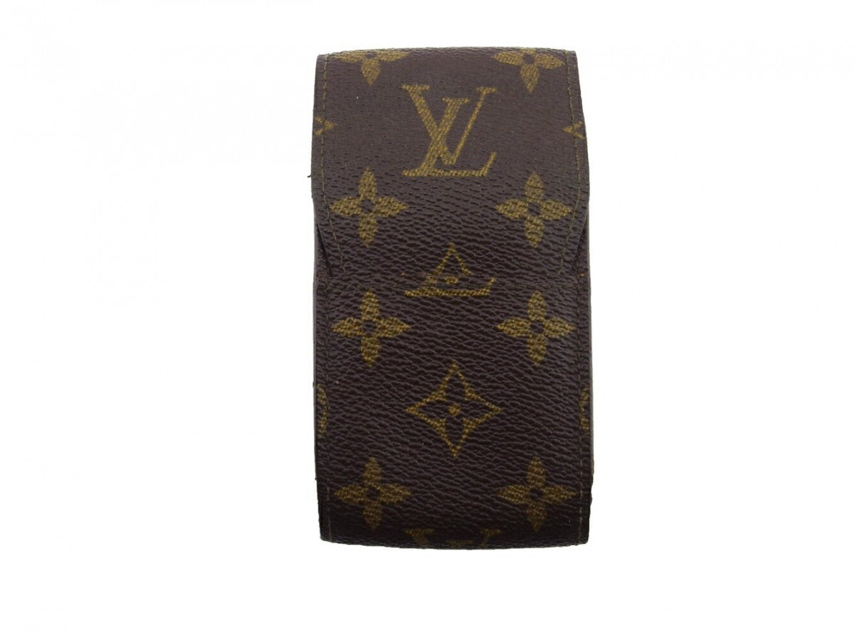 Louis Vuitton Cigarette M63024 Etui cigarette Brown Beige Gold Handbag