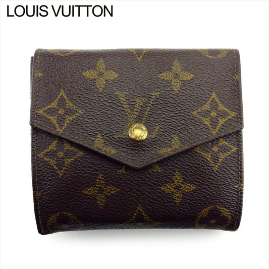 Louis Vuitton Bifold M61660 Portonebi old Brown Beige Gold Wallet Case T21687