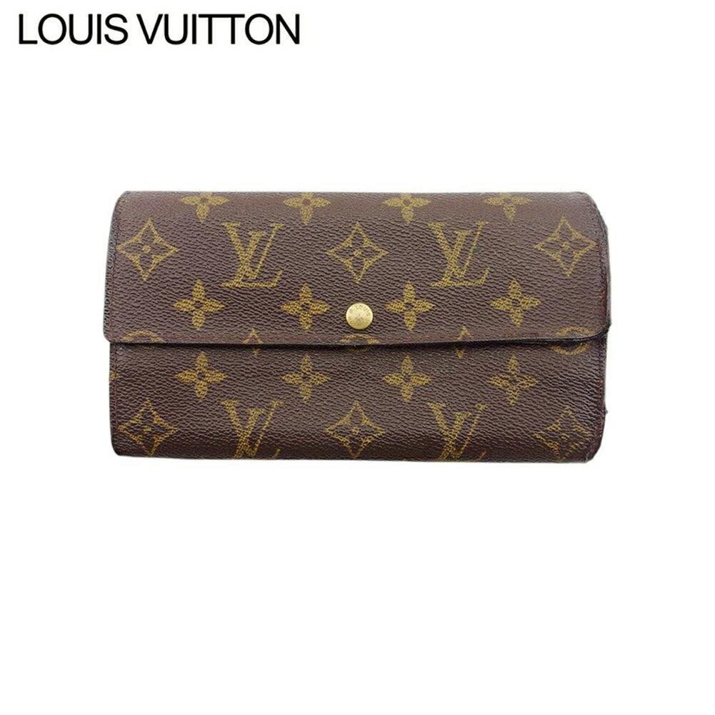 Louis Vuitton Long Purse M61725 Pochette Porto Brown Beige Gold Wallet Case T21774