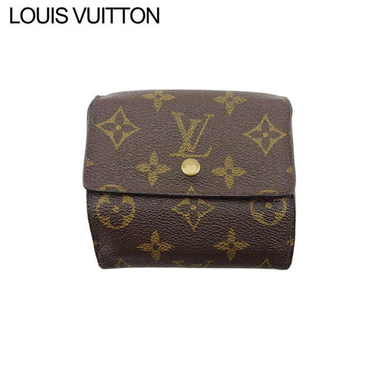Louis Vuitton Bifold M61652 Porte Monnaie Billets Brown Beige Gold Wallet Case T21789