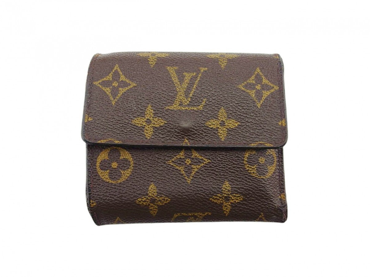 Louis Vuitton Bifold M61652 Porte Monnaie Billets Brown Beige Gold Wallet Case T21789
